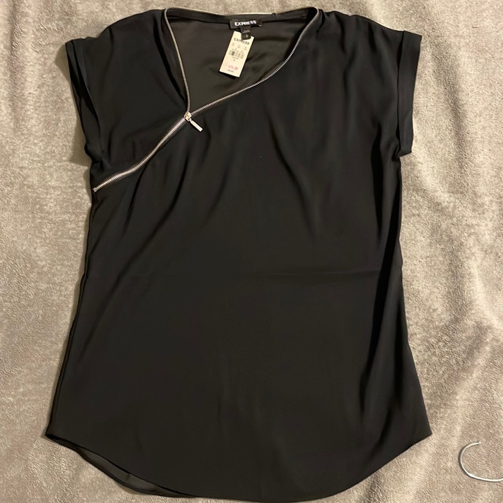 Express Business attire zip blouse